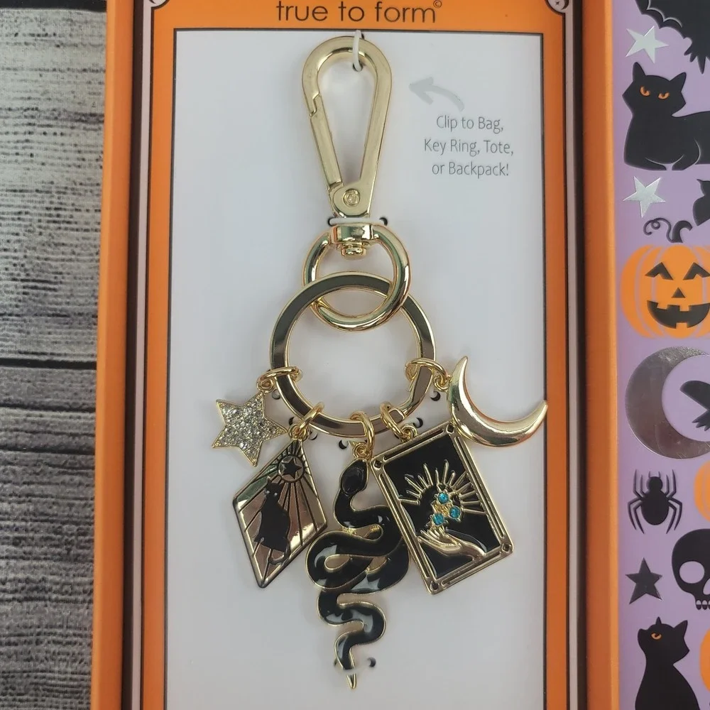 True To Form Halloween Themed Handbag Charm Bag Charm Keychain, Tarot Snake.....